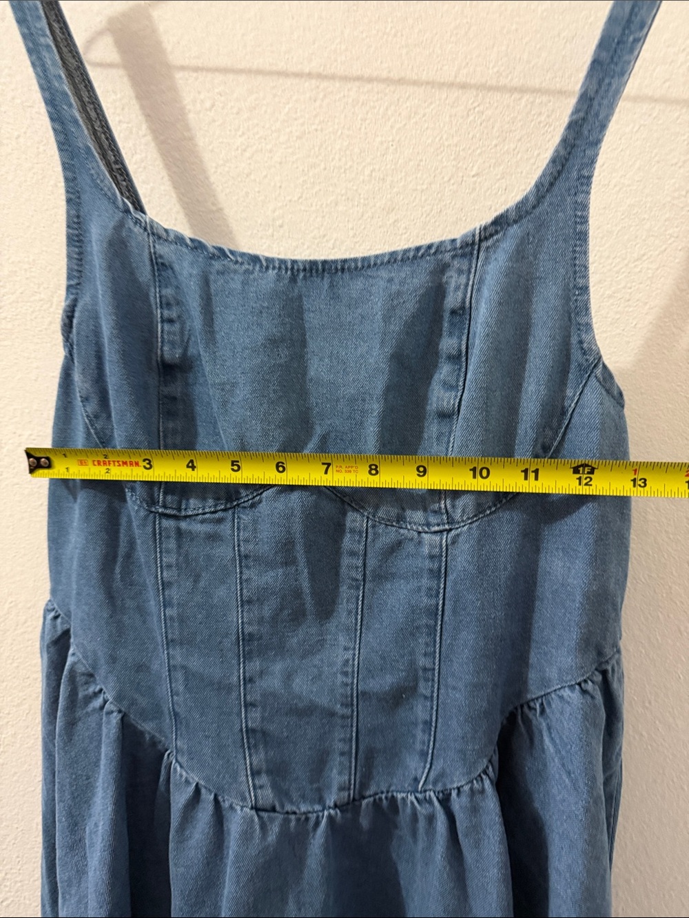 Denim spaghetti strap Dress - Picture 2 of 5